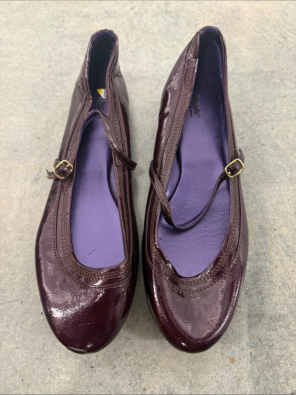 Mossimo Supply Co. Patent Mary Jane Flats in Plum Purple